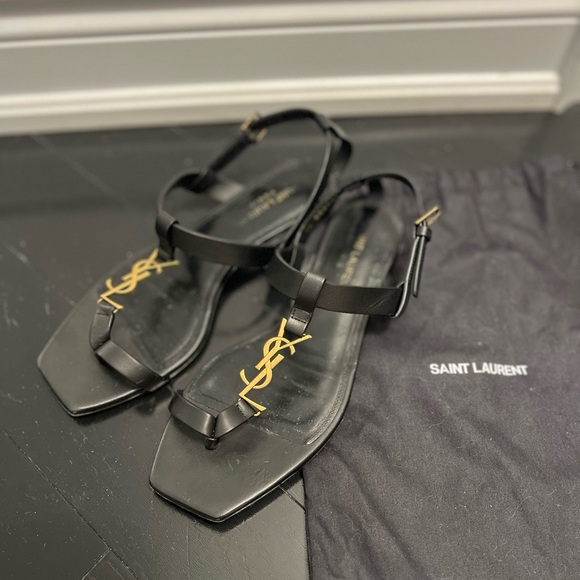 Ysl Saint Laurent Cassandra Thong Sandals black - Picture 4 of 7
